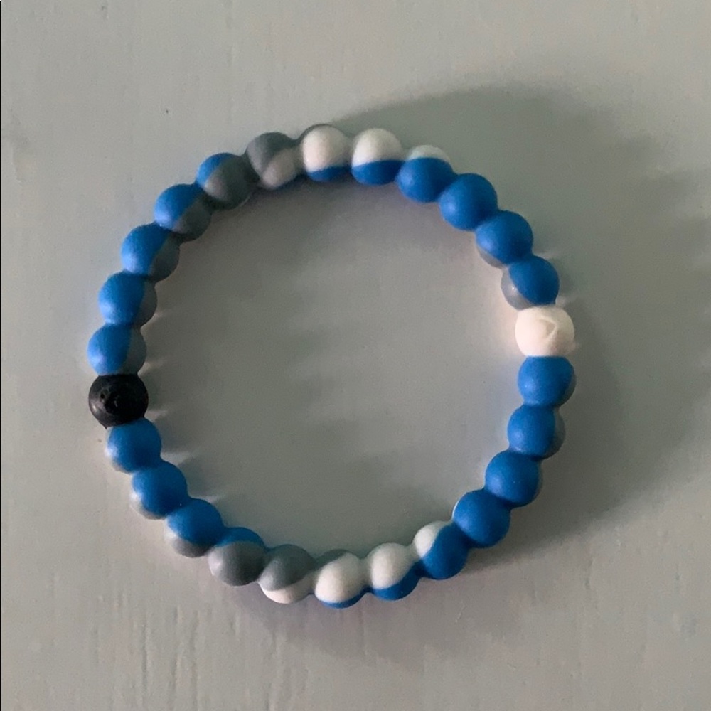 Blue white and grey lokai bracelet